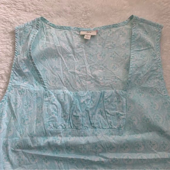 J. Jill Sleeveless Blouse Size Large Organic Cotton - Picture 2 of 8